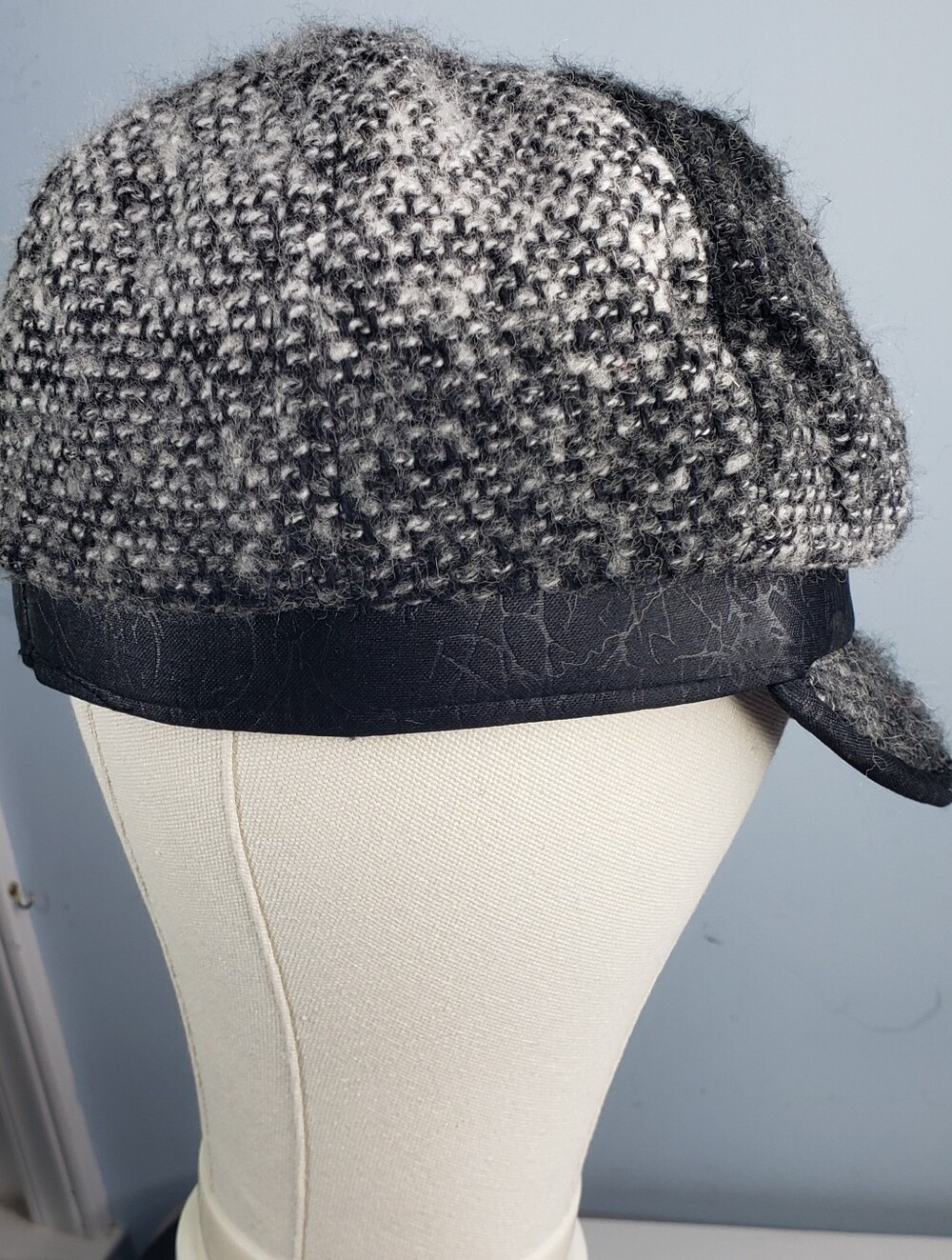 Tweed Newsboy Baker Boy Cabbi Street Cap Side Decorative Flower Boucle Fall OS - Picture 4 of 13